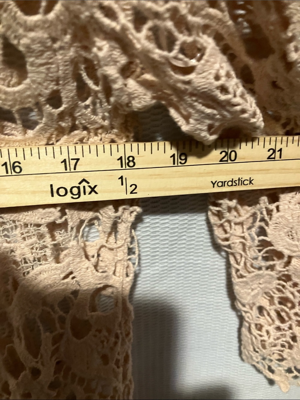 Adiva Crochet Lace Blouse in Beige - Picture 3 of 8